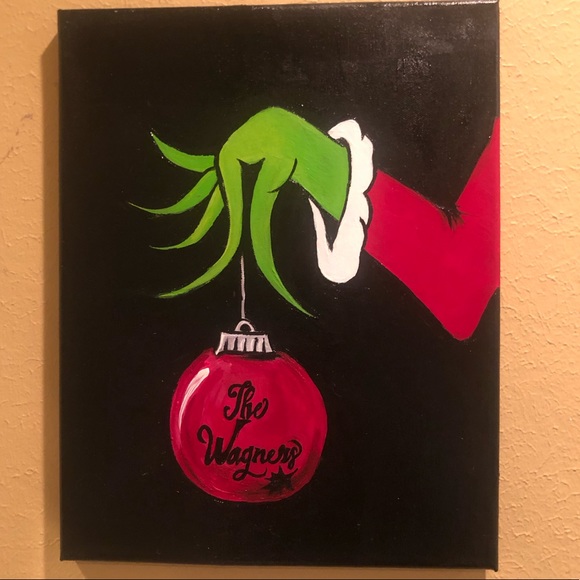Customizable Grinch Hanging Paintings 11x14 - Picture 4 of 5